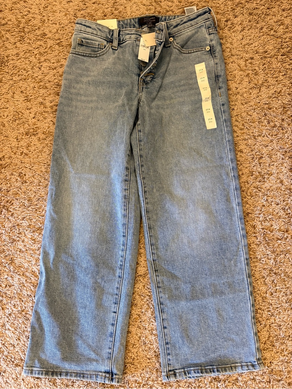 Light Blue Women's Straight-Leg Jeans Banana Republic mid rise size 27/4